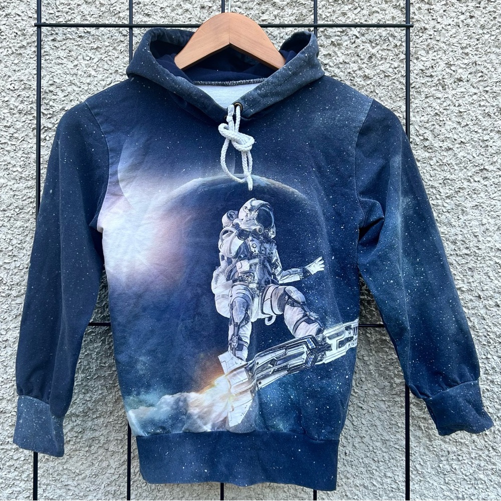 🚀 Handmade Astronaut Hoodie Kids Size 8-11